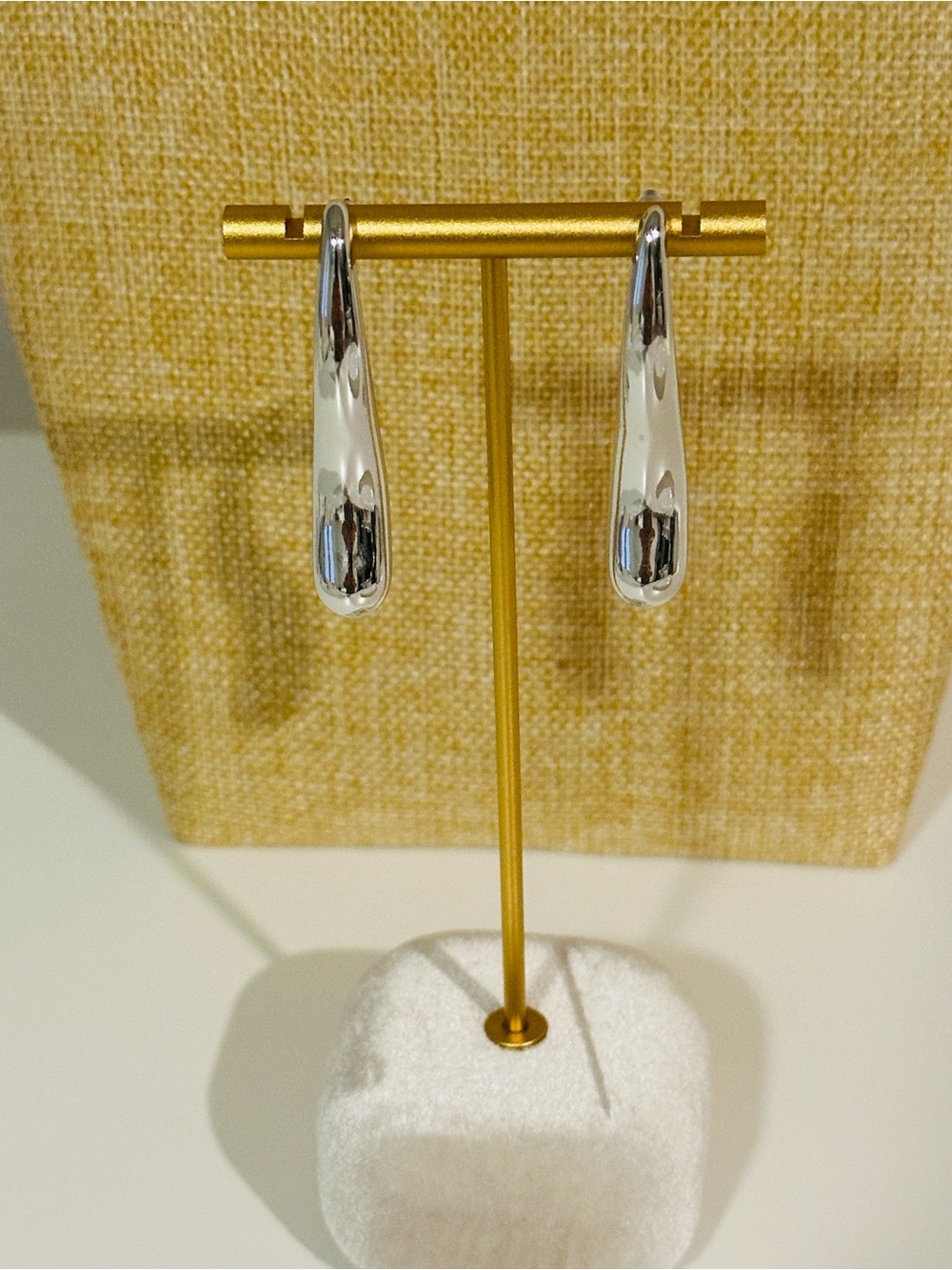 Fashion Jewelry Silver Teardrop Dangle Earrings